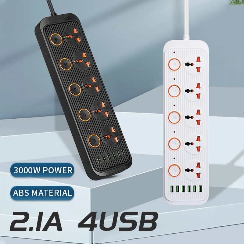 Сетевой фильтр с 5 розетками переменного тока 6 USB-портов 2 4 А |