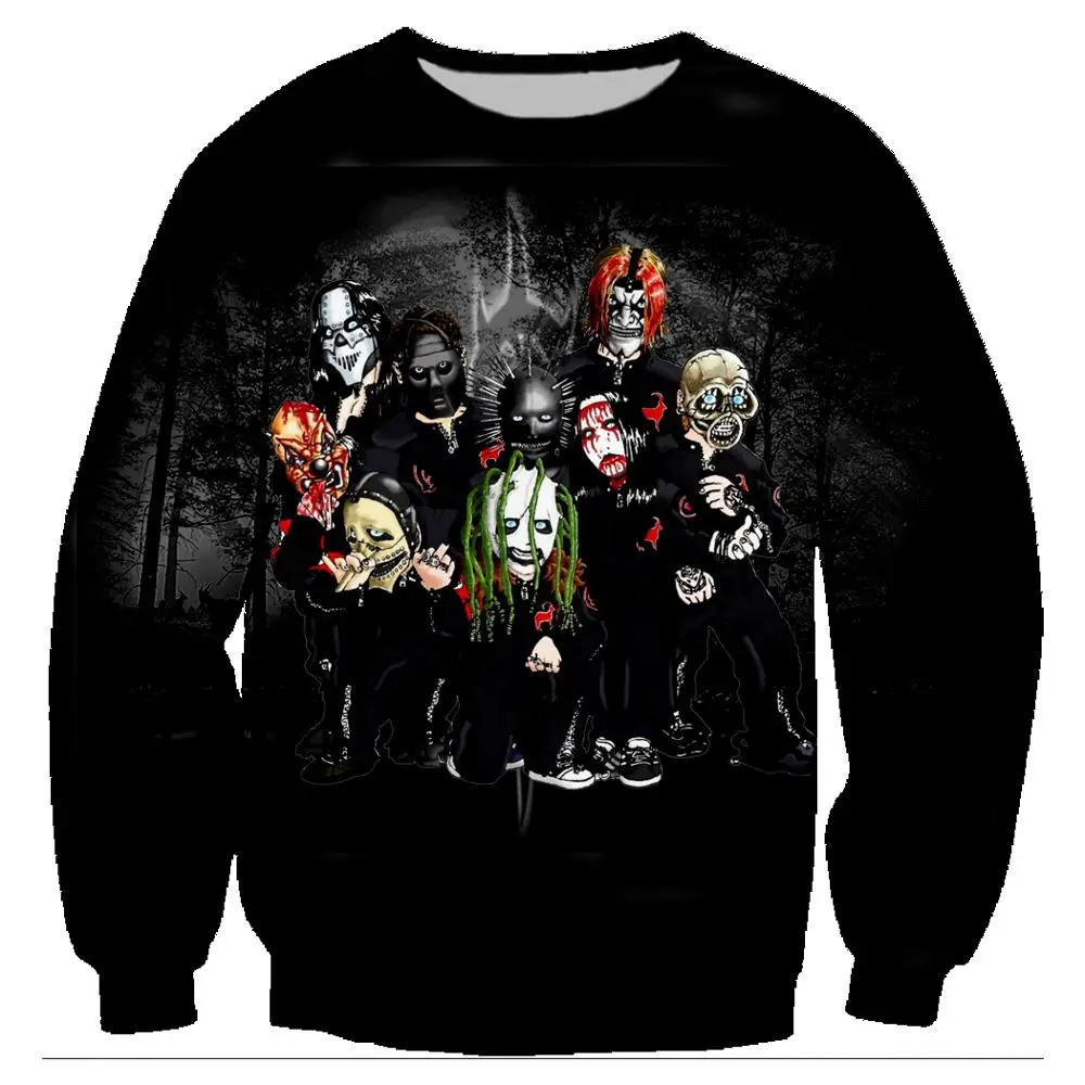 Slipknot рок толстовки 3D печатных унисекс пуловер толстовки с длинным рукавом Crewneck уличная Толстовка Sudaderas Hombre 5XL