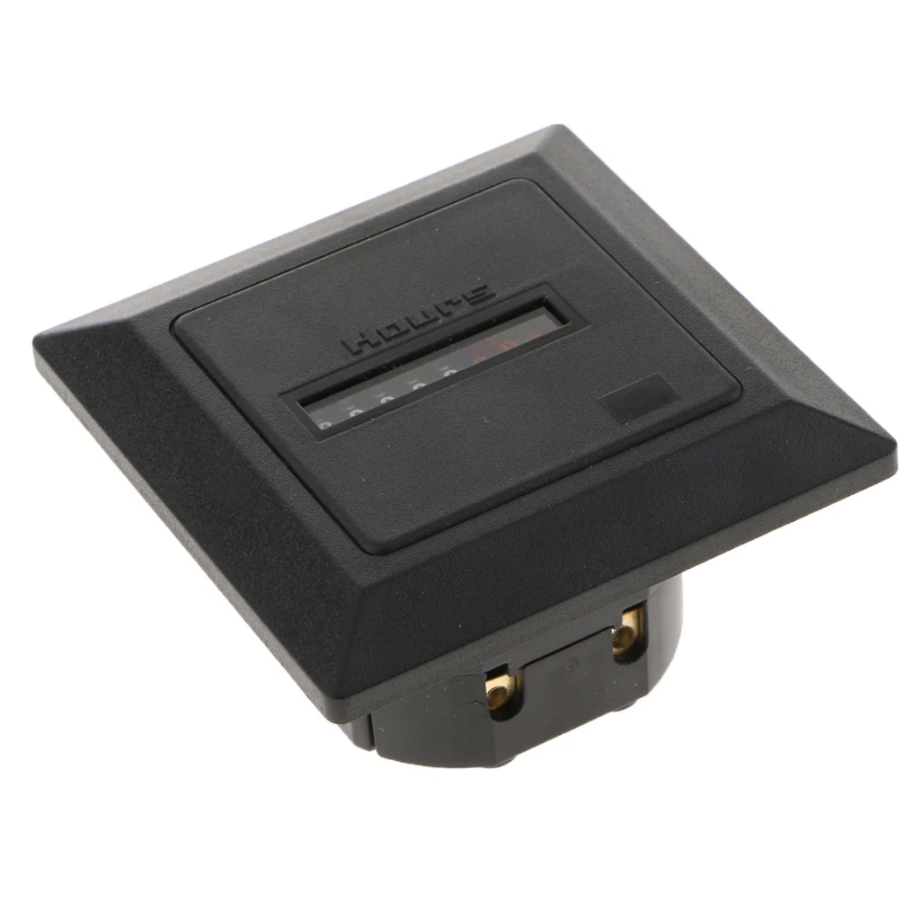 Timer Square Counter Digital Non-resettable Hour Meter Gauge AC220-240V 50Hz