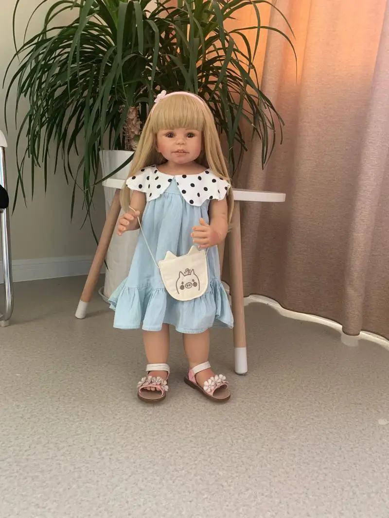 87 см 34 5 дюймов полный корпус силиконовые inteiro Baby Life/Boneca младенец получивший новую