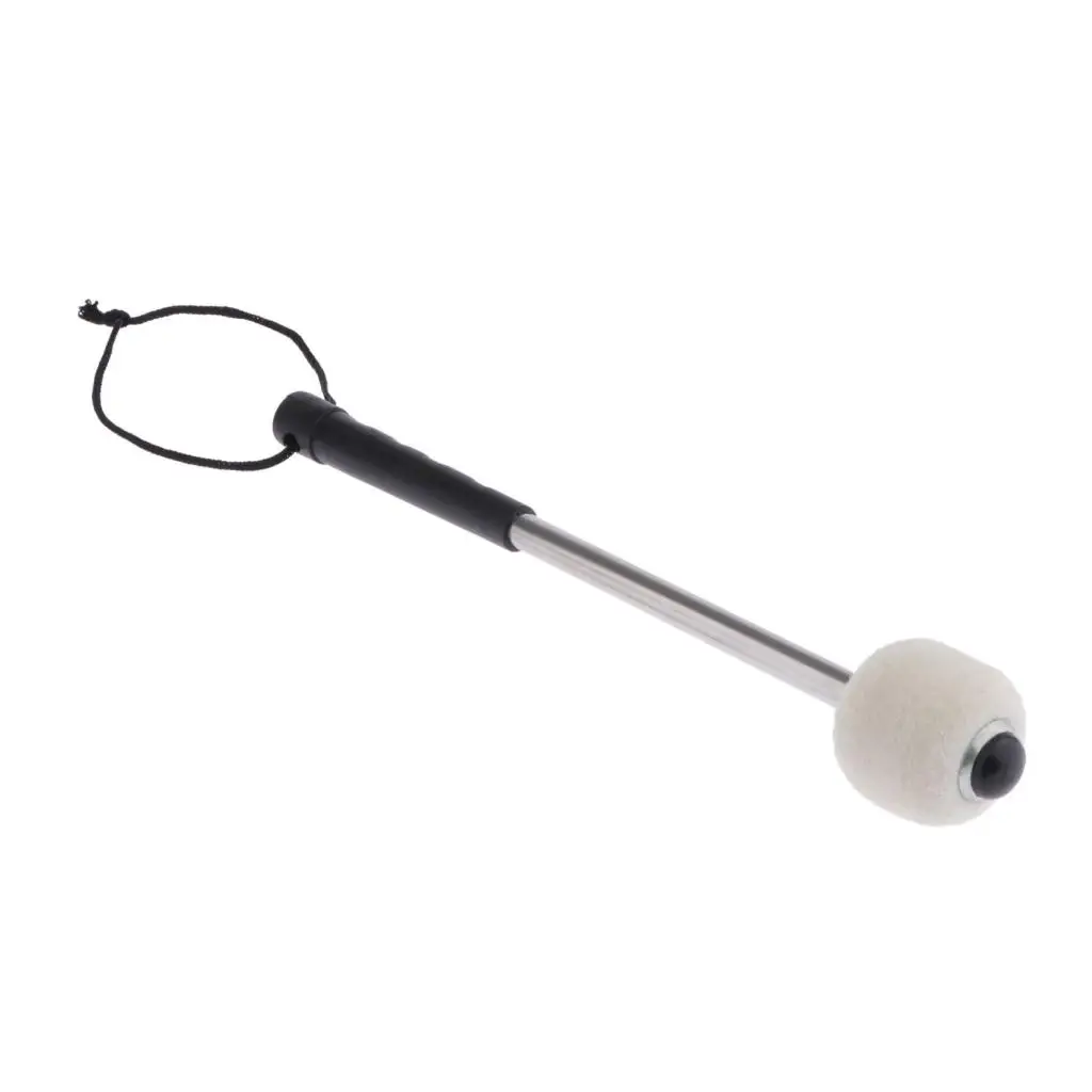 Alloy Marching Tenor Drum Mallets with Strap Stick Wool Felt Head Drum Parts