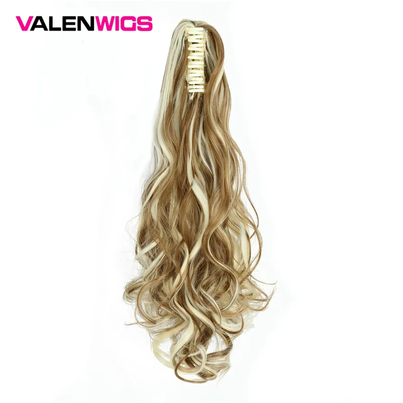 Парики на День святого Валентина 22 дюйма волнистые когти в стиле конского хвоста
