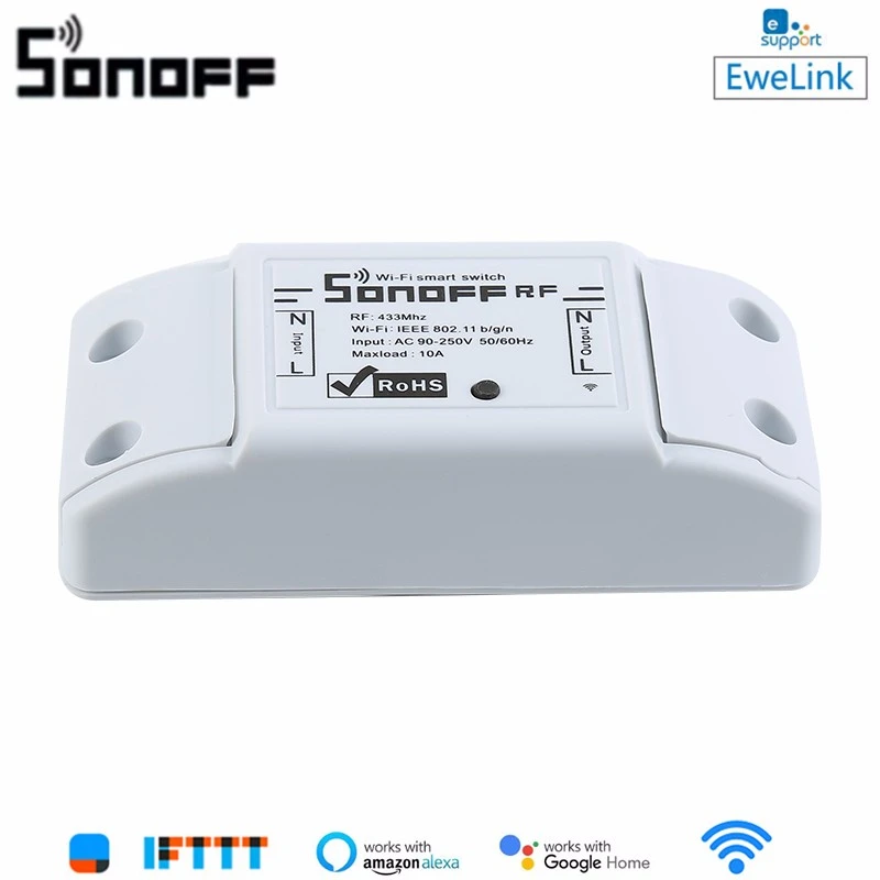 SONOFF RF R2 Wifi Smart Switch 433Mhz RF Remote Controller Switch DIY Mini Light Switch Module For Smart Home Automation
