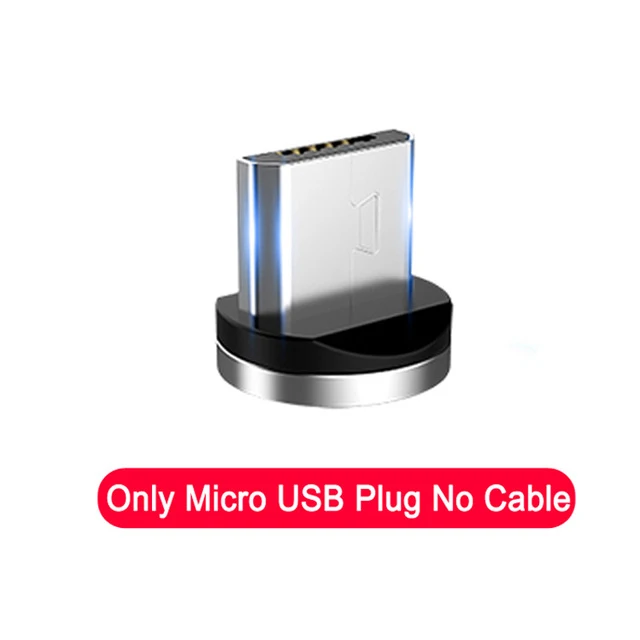 Обычно светодиодный магнитный usb-кабель для iPhone Xs Max 8 7 6 и кабель USB type C и кабель Micro usb для samsung Xiaomi huawei LG USB C - Цвет: Only Micro Plug