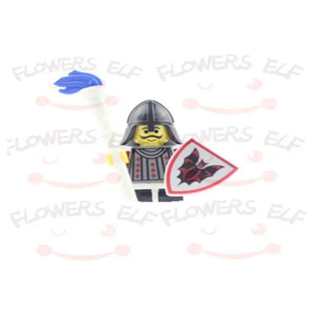 1PCS Blue Lion Red Green Dragon Knight Mini Two-person Villain Middle Age Assembling Building Blocks Children'sToy Medieval Knig 9805H