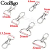 50pcs Matel Snap Hooks Rotary Swivel For Backpack Nickel Plated Lobster Clasps Pick 7 Size 3/8