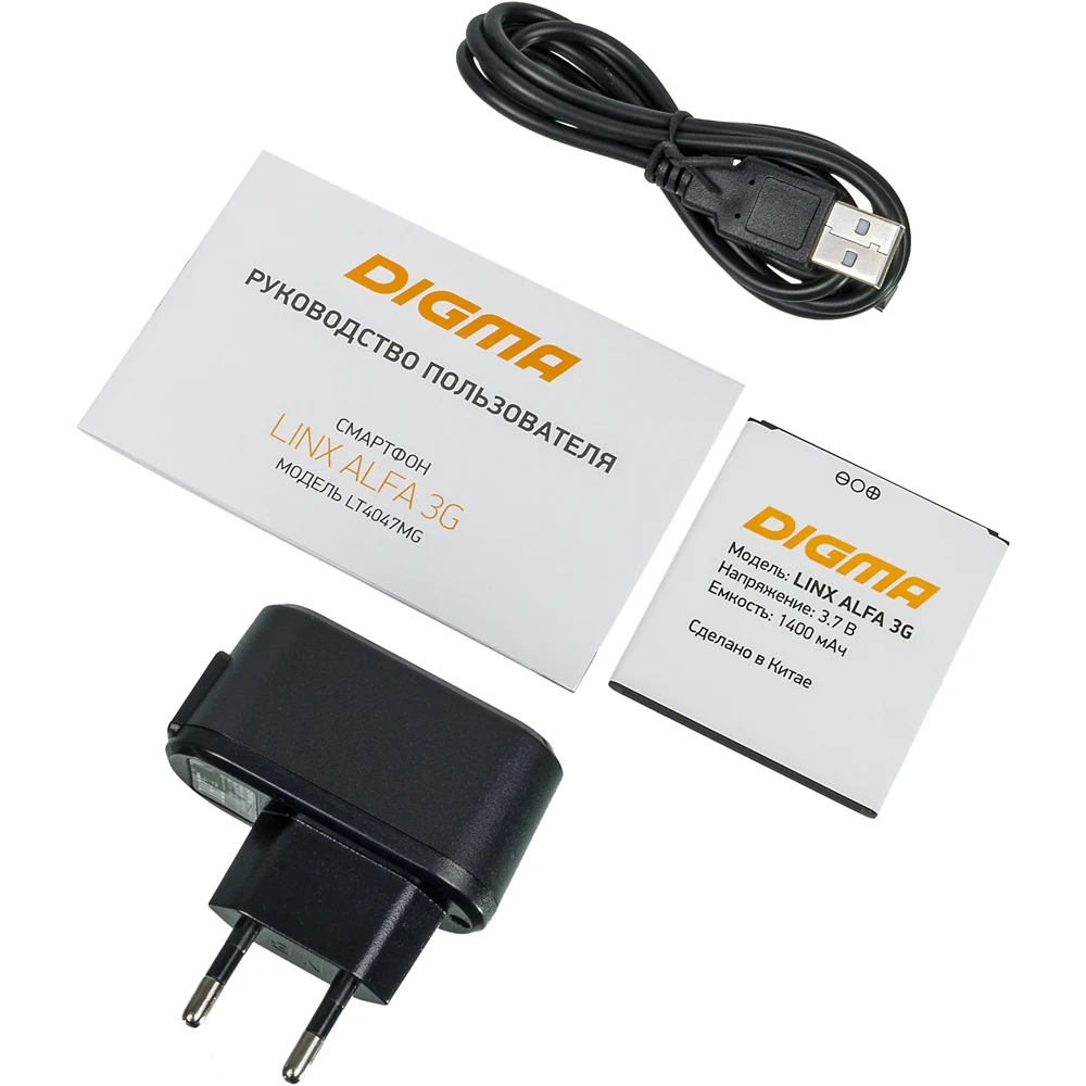 Смартфон DIGMA Linx Alfa 3G, черный