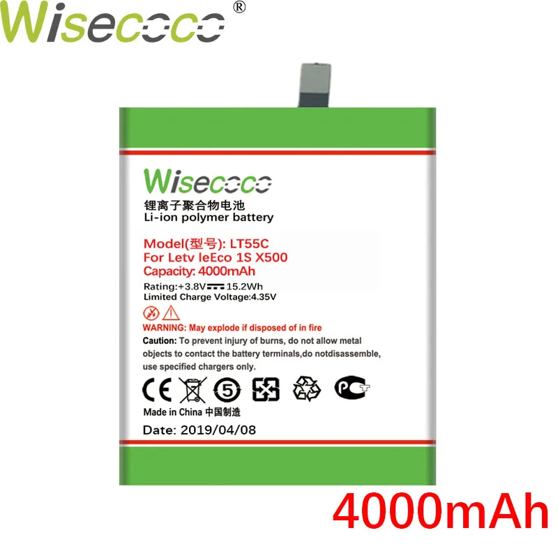LT55C 4000mAh Wiscoco Аккумулятор для Letv LT55A LT55B LT55C смартфон новейшее производство высокое качество аккумулятор+ номер отслеживания - Цвет: LT55C 4000mAh