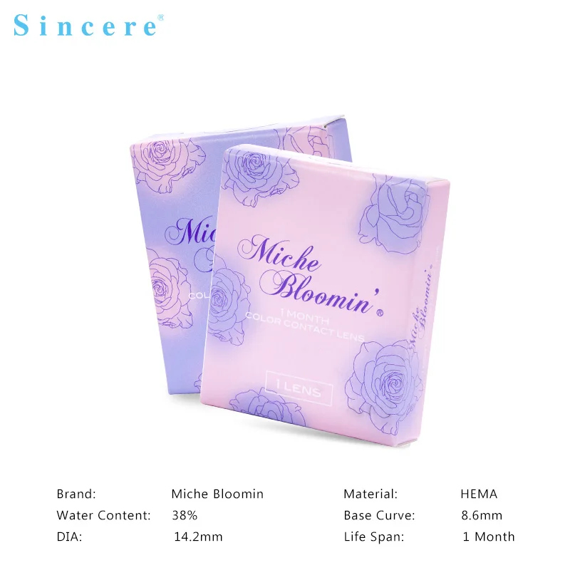 Shell Moon color contact lenses for eyes Monthly throw Use for 30 days contact lenses 2lenses/pair