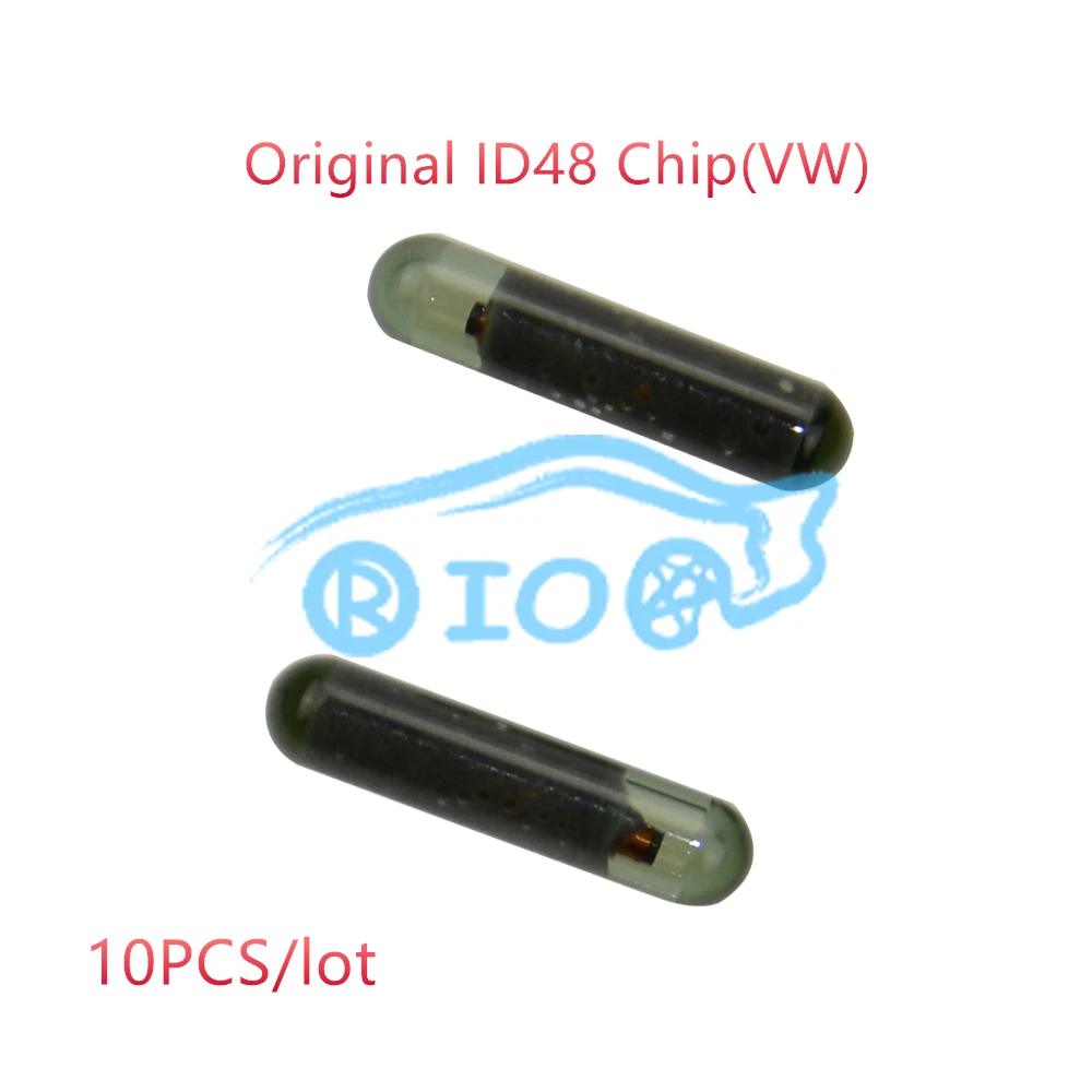 RIOOAK 10pcs/lot Original Car Key Chip CAN (A1) ID48 Transponder Chip Glass Tube Unlock ID 48 Chip for VW for Volkswagen Key