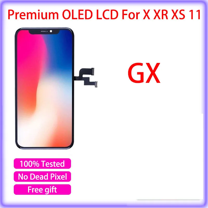 Жесткий ЖК-экран для iPhone X AMOLED дигитайзер в сборе замена GX мягкий дисплей XS MAX 11 PRO