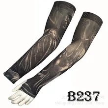 Гуаньинь Будда Татуировка лед рукав с относится к солнцестойким УФ-защитой охлаждающий рукав рука, чтобы покрыть большой цветок рука на открытом воздухе