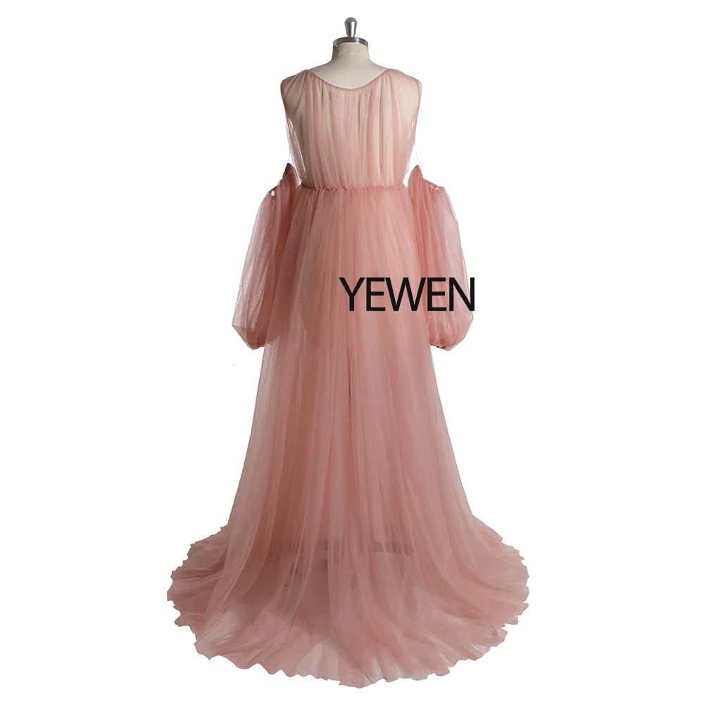 formal evening gowns Cute Pink Tulle Strech Waist Remove Sleeves Maternity Dress Yewen plus size ball gowns