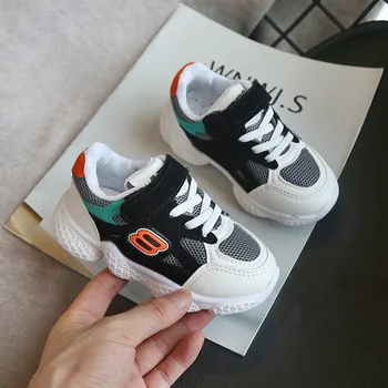 

Boys Sports Shoes Girls Sneakers Children's Running Shoes for Summer Mesh Breathable Damping Shoes Fashion Explosive SMG011