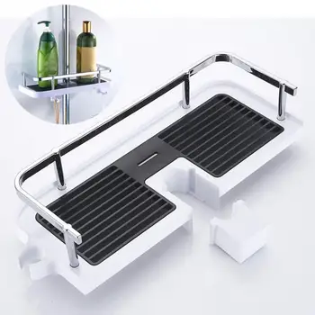 

Organizer Multifunctional Lift Bar Shower Storage Rack Soap Tray Holder Punch-free