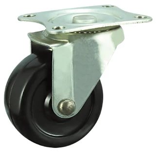 

1.5 inch Rubber Wheel Swivel Black Light Duty Castors