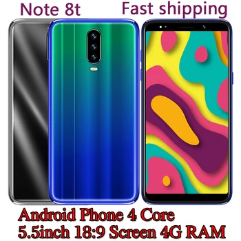 

Note 8t quad core fast shipping smartphones 4G RAM 64G ROM 13MP FHD camera Android mobile phones face ID unlocked celulares 3G