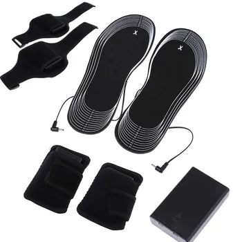 

Winter Heated Insoles Women Men Electric Battery Heating Warm About 50 Degree Shoe Inserts, Can Cut Carbon Fiber Foot Pads