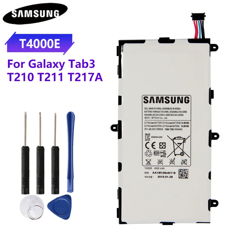 100% Оригинальный аккумулятор для планшета T4000E T4000C T4000U Samsung GALAXY Tab3 7 0 T210 T211 T2105 T217A