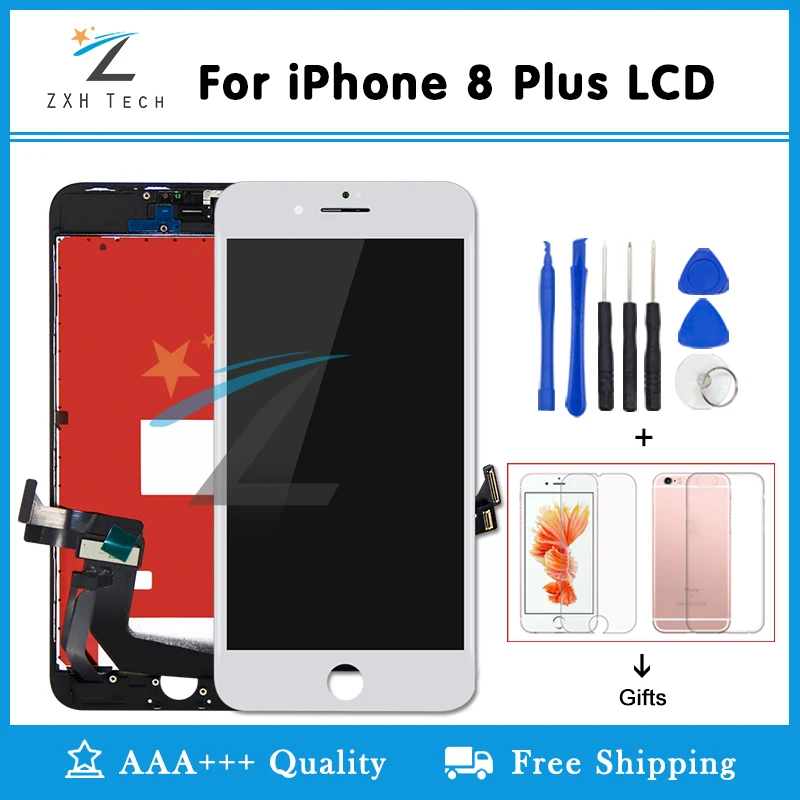 1 шт. ЖК-для iPhone 7, 7plus 8 8 Plus Pantalla ЖК-дисплей сенсорный экран дигитайзер сборка Замена хороший 3D сенсорный