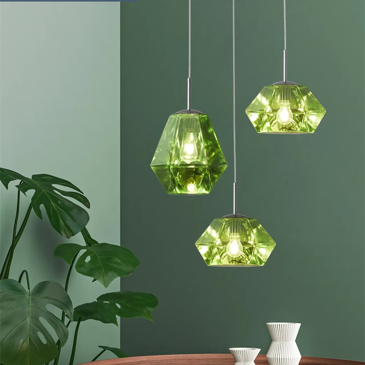 

Modern Led Pendant Lights Color Luster Glass Pendant Lamp Lighting Restaurant Hanging Lamp Bedroom Living Room Kitchen Luminaire