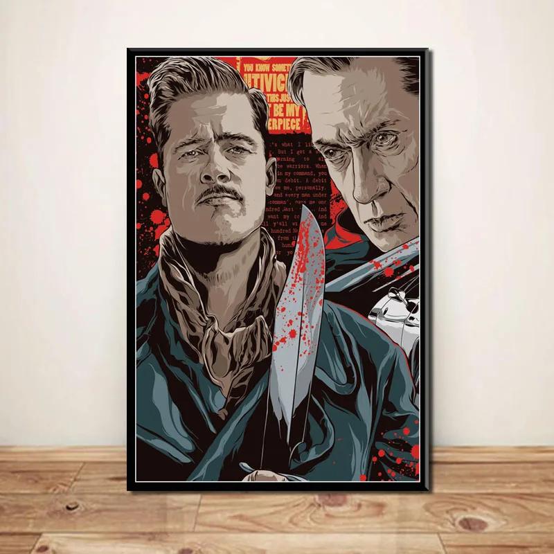 Inglourious Basterds Quentin Tarantino классический фильм винтажный Брэд Питт Художественная