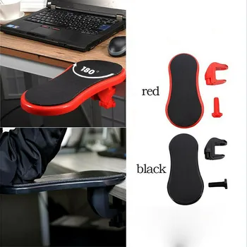 

Desk Attachable Wrist Rest Rotated Computer Arm Support Mouse Pad Red Black can be adjusted New