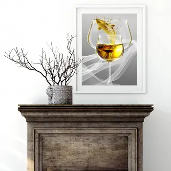 

Custom Poster Water Glass cup#k Canvas Wall Art Picture Set Posters Home Decor Prints Abstract Prints for Room20-0630-55