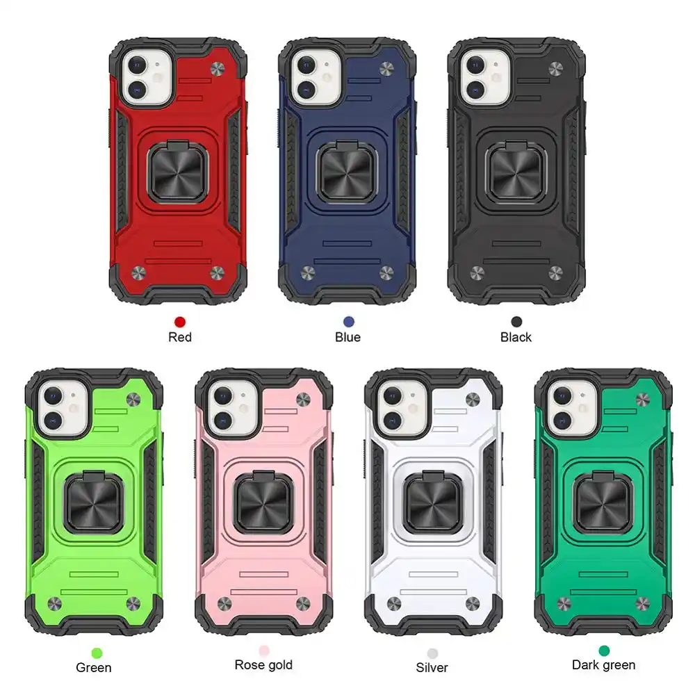 100ピース ロット新高級耐衝撃ケースiphone 12プロマックスxr Xs 6 7 8プラスse 11カバー車のリングホルダー携帯電話バンパー 電話用緩衝材 Aliexpress