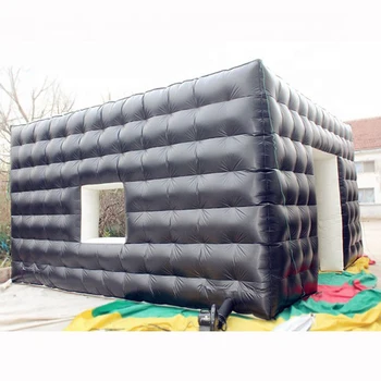 

Customized Inflatable Air Tight Shelter Tent PVC Black Party Event Wedding Mobile Tent With Window Outdoor Waterproof Tent