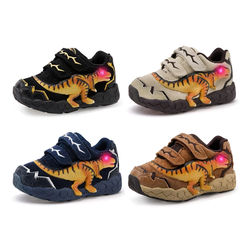  DINOSKULLS 3-10 Boys Autumn Shoes Dinosaur LED Glowing Sneakers 2019 Children's Sports Shoes 3D T-r - 4000105492561