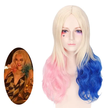 

Harleen Quinzel Suicide Squad Harley Quinn Cosplay Wig Long Central Parting Ombre Synthetic Hair Costume Wigs Pelucas