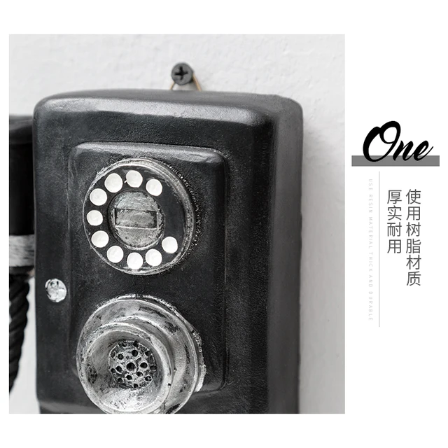 Retro Fali Telefon Medál Étterem Kreatív Dekoráció Bár Kávézó Fal - Image 5