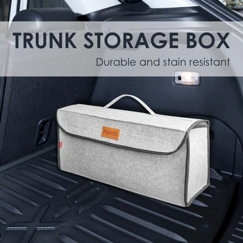 

Car Automobile Trunk Organizer Folding Felt Storage Bag Cargo Container Box for Outdoor Car Travelling Decoration