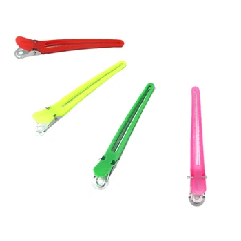 

New 12 Pcs/Bag Plastic Colorful Hair Clips Hairdressing Salon Sectioning Clips Clamps Hair Styling Grip
