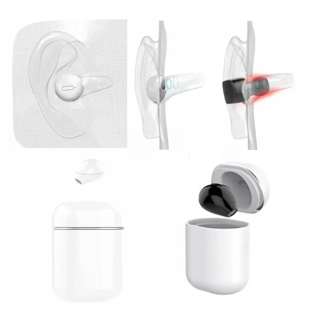 X20 Ultra Mini Wireless Single Earphone Small Wireless 4 Hours Music Play Button Control Earbud With Charge Case