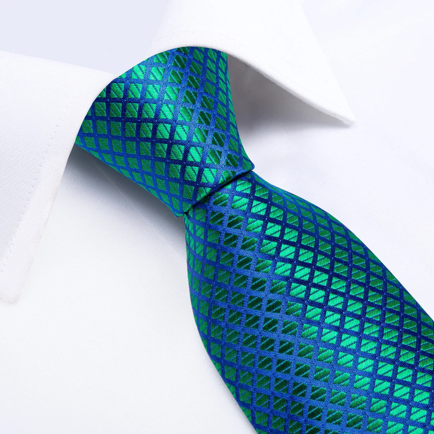 Neck Tie DiBanGu Men Teal Blue Paisley Designer Silk Wedding Tie Hanky Cufflink Set Business Party neck tie