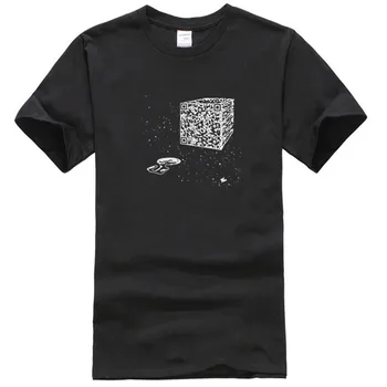 

Official we are the borg resistance is futile space qr code men tshirt