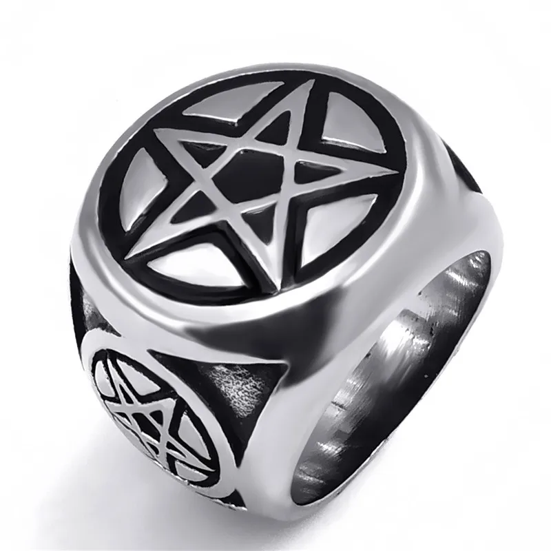 FDLK мужское модное классическое кольцо в стиле панк со звездой Wicca Волшебная