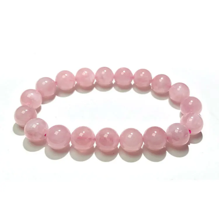 8-12mm Natural Round Beads Rose Quartz Loose Bead Bracelet 8