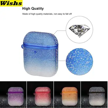 

Luxury Glitter Swarovski diamond Wireless Bluetooth Earphone Case For Apple AirPods 1&2 Cases For Airpods Protective Cover