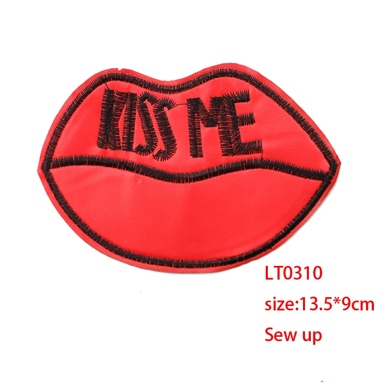 2 шт с красными сексуальными губами икона железные нашивки для одежды DIY полосатая одежда Лоскутные наклейки для детей пользовательские значки