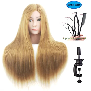 

65cm Hairdressing Dolls Head Very Long Hair Female Mannequin Hairdressing Styling Professional Training Head Mannequin Head