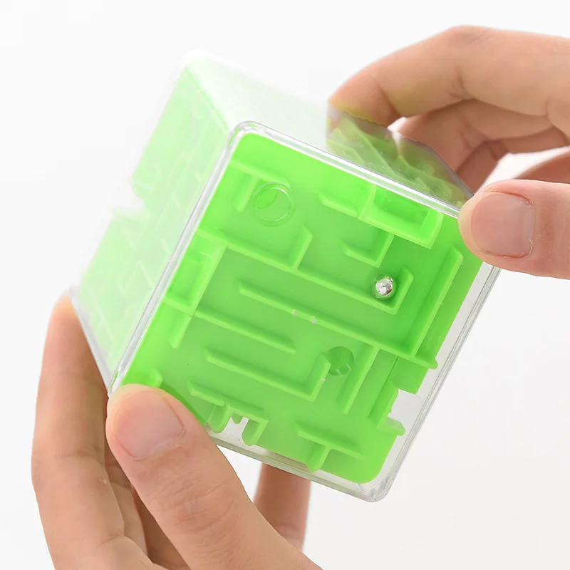 Cube Labyrinthe 3D à Bille - Puzzle Cérébral 8,5x8,5x8,5 Cm - Jeu De Réflexion, Motricité, Patience - Pour Enfants Et Adultes