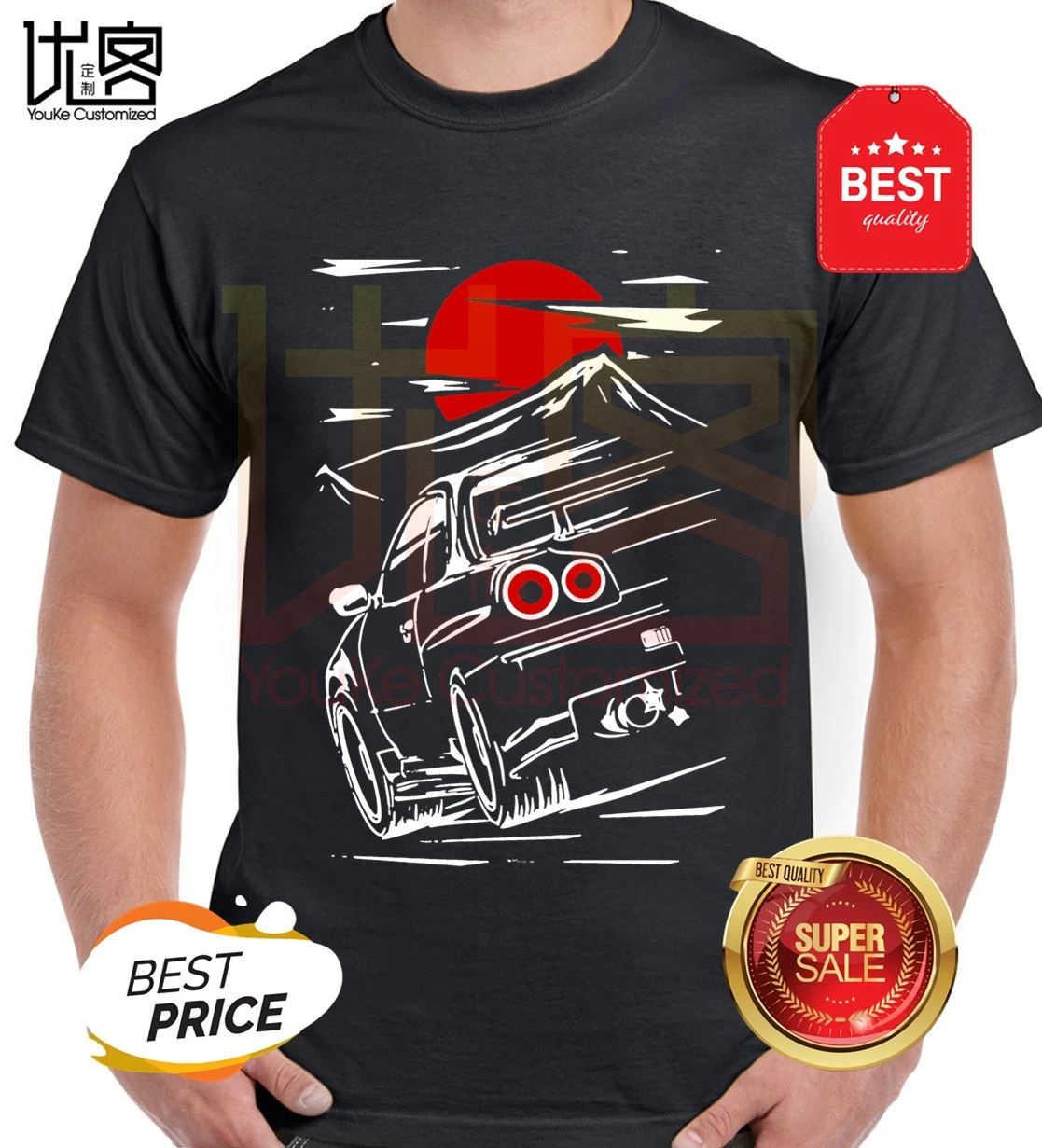 Nissan Skyline GTR RB26 R32 R33 R34 Heart Of The Beast Engine JDM TShirt Original Tops Novelty Summer New Print Man | Мужская одежда