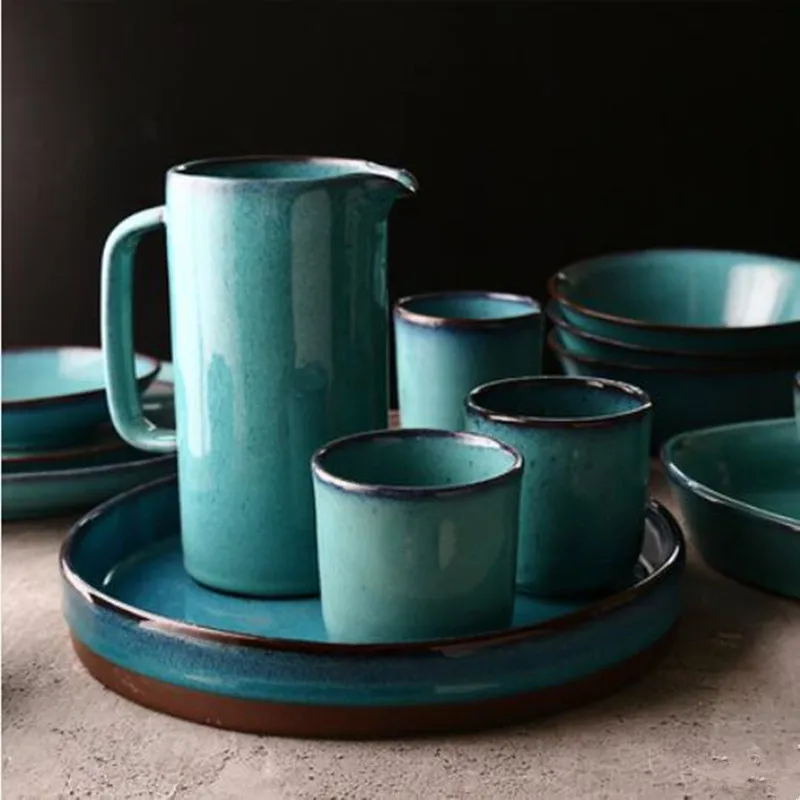  Noble Porcelain Tea Plate Set kettle tray Ceramic drinkware Kitchen drink Tool Tea Pot Cup One Set - 4000340036377