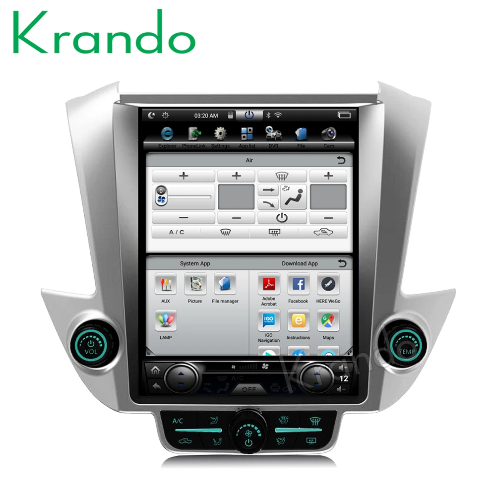Krando Android 8 1 12 &quotTesla вертикальное автомобильное радио для GMC Yukon / Chevrolet Tahoe Suburban 2015 +