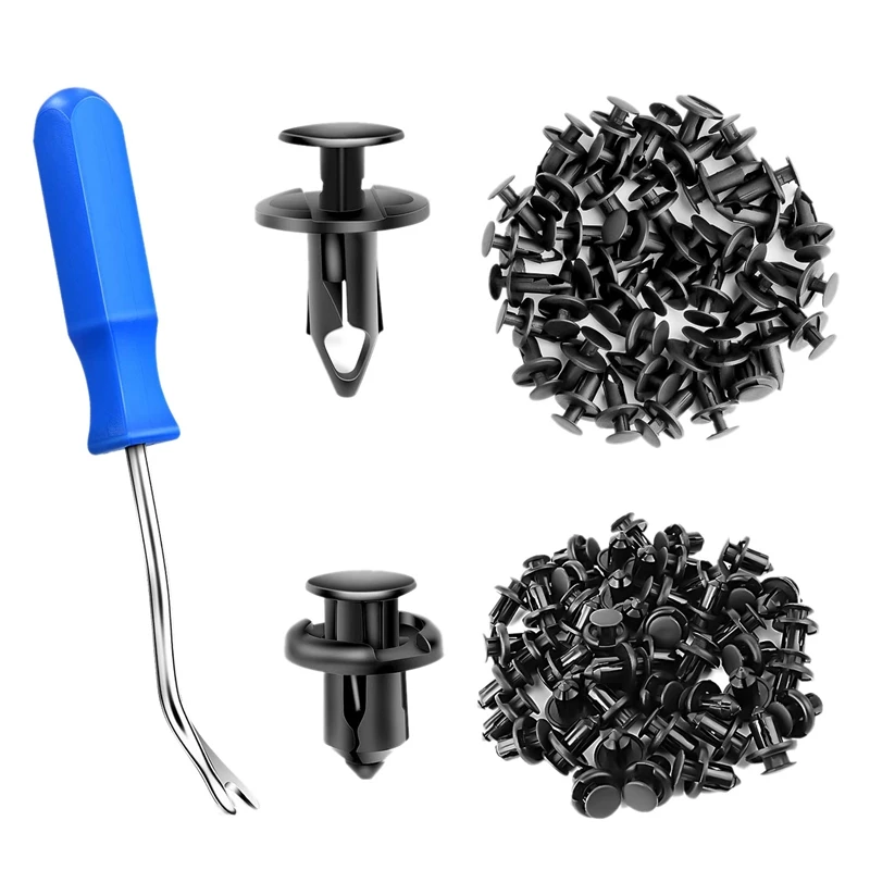 

150 Pcs Push-Type Bumper Fasteners Rivet Clips-2 Sizes Universal Auto Clips & Fastener for Bumper Fender Clips Replacement-Faste