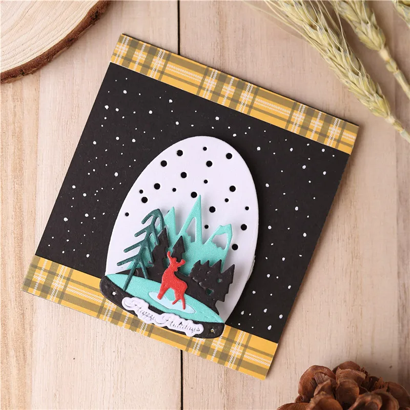 

DiyArts Snow Deer Dies Christmas Metal Cutting Dies New 2019 for Card Making Scrapbooking Embossing Die Cut Stencil Craft Dies