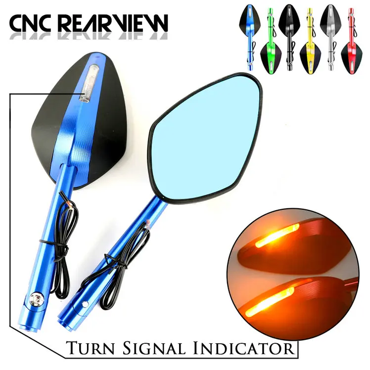 CNC rcycle Mirror Moto Accessoire светодиодный светильник сигнала поворота Ручка Бар Конец